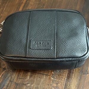 Pom Pom London Black Pebbled Leather  Bag